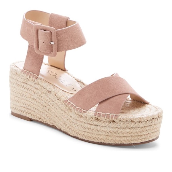 Sole Society Shoes - Sole Society Audrinah Suede Platform Espadrilles